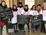 La protesta delle maestre a Parma