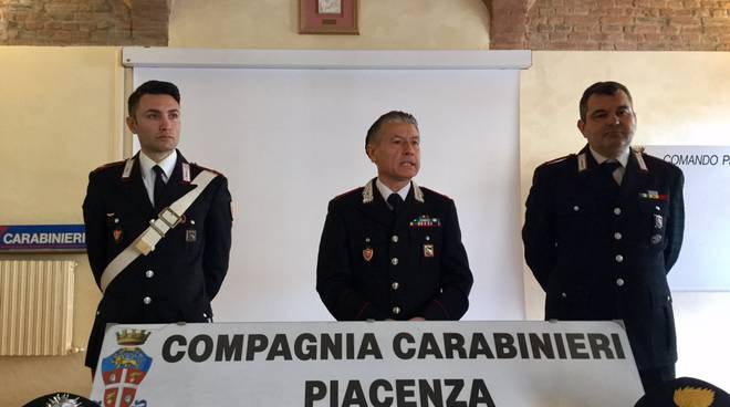 Conferenza stampa dei carabinieri