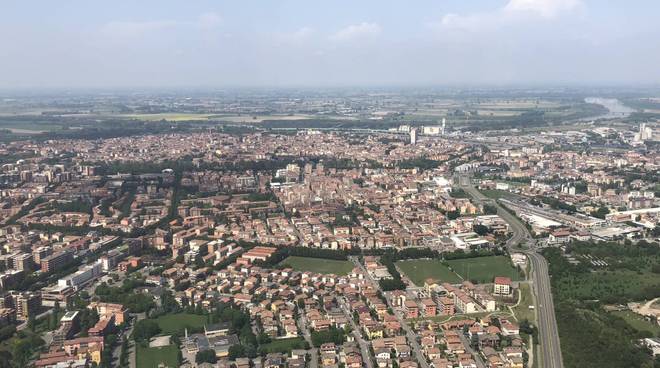 Piacenza vista dall'alto
