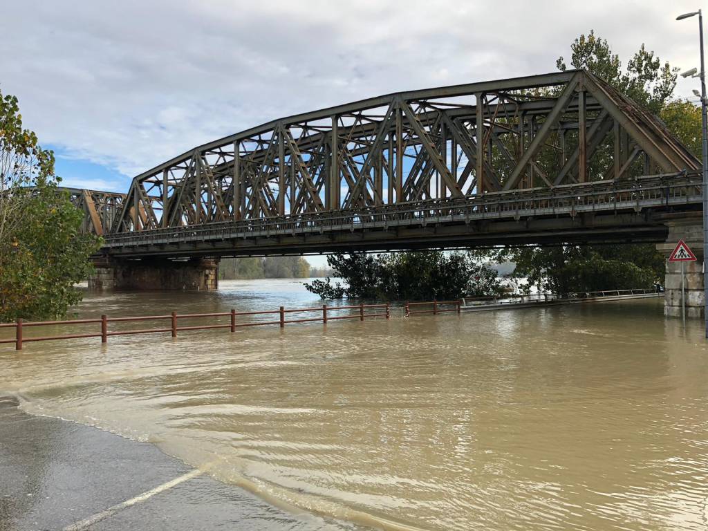 Il fiume Po dopo la piena