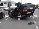 L'incidente in via Orsi alla Caorsana