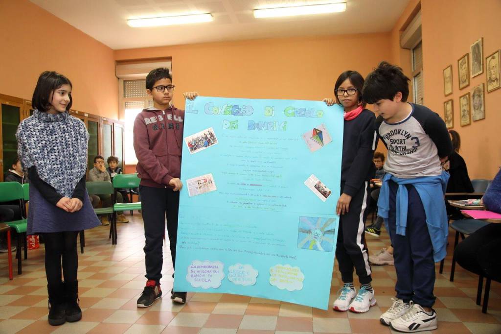 L'incontro tra il Sindaco e i bambini del 4° circolo