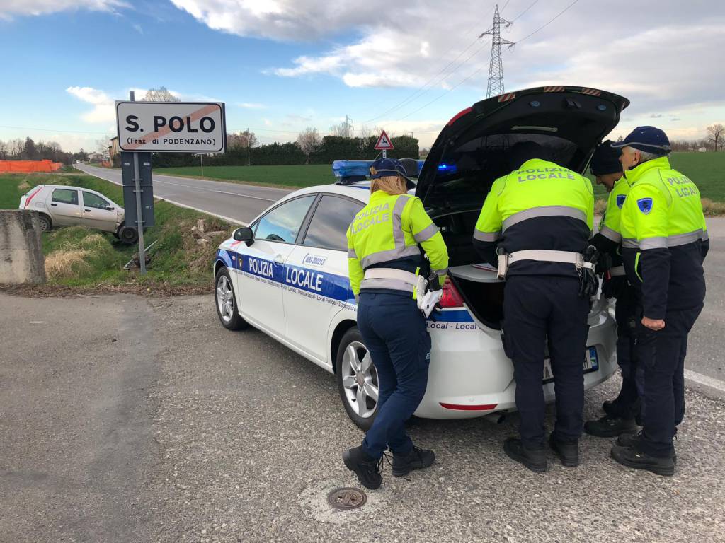 incidente a San Polo auto nel canale