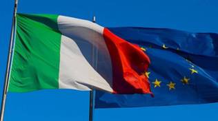 Bandiere Italia e Europa