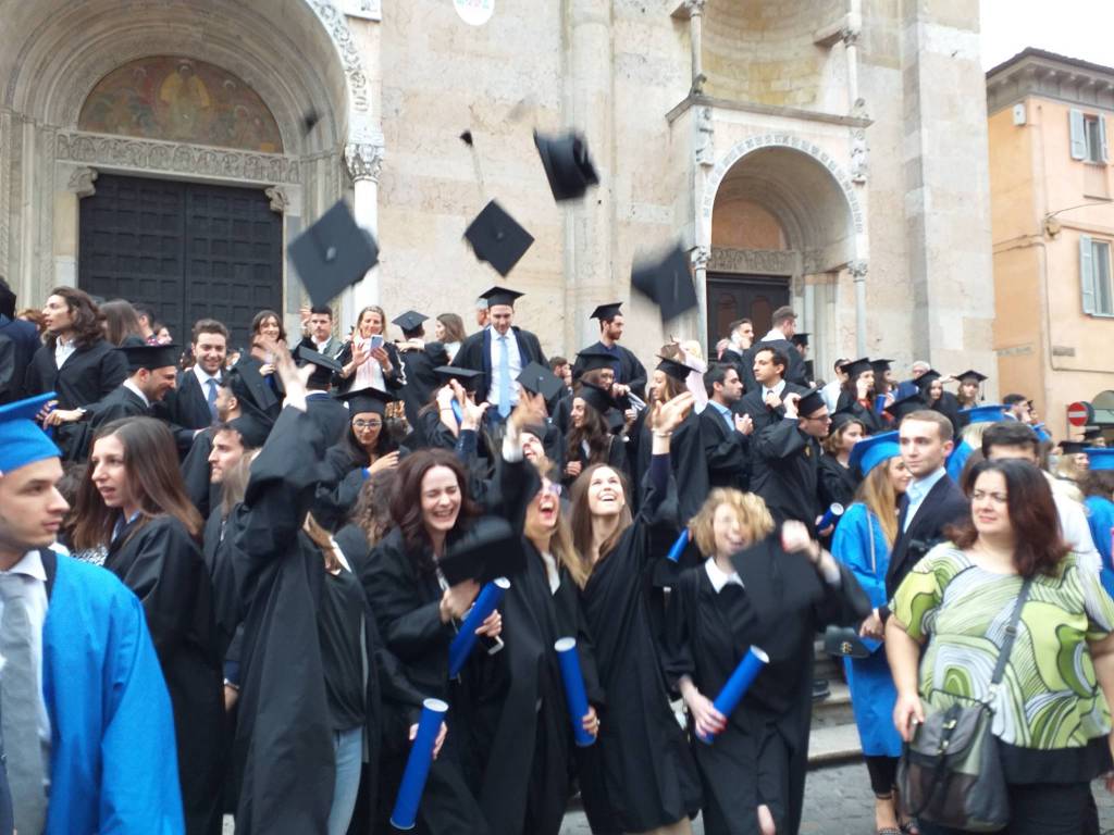 La festa dei neolaureati della Cattolica