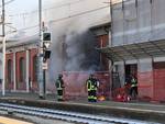 vigili del fuoco in stazione 