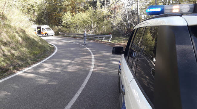 L'incidente lungo la strada del Penice