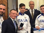 Nella foto, da sinistra Adriano Passaro, Gianfranco Rizzi, Michele Semema, Giovanni Malagò e Davide Colla