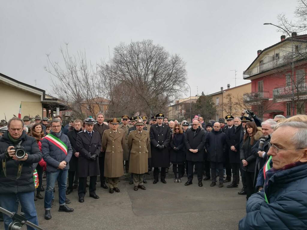 La cerimonia di commemorazione delle vittime delle Foibe