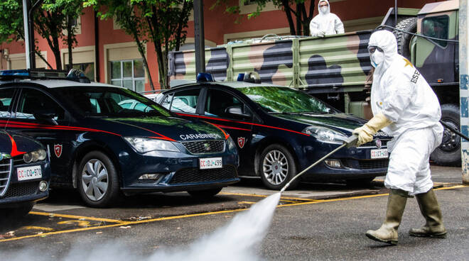 Sanificazione locali questura e comando carabinieri