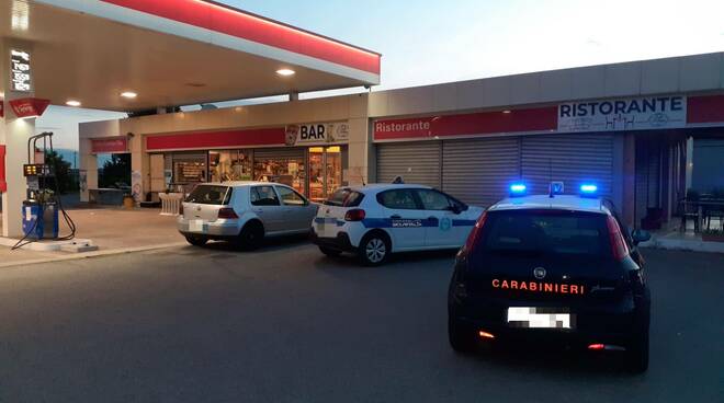 tentato furto alla stazione di servizio di fiorenzuola