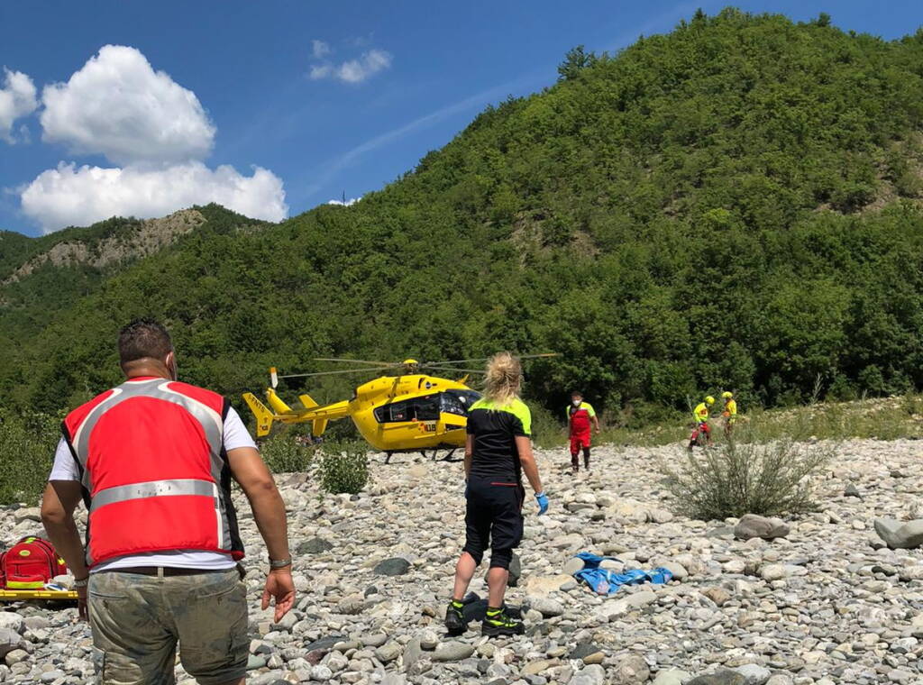 malore in Trebbia a Marsaglia elisoccorso