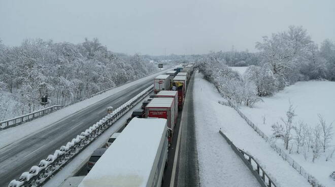 autostrada A21 neve