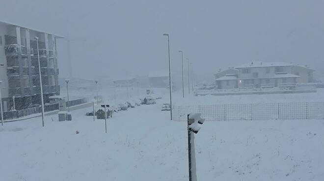 Fiorenzuola sotto la neve