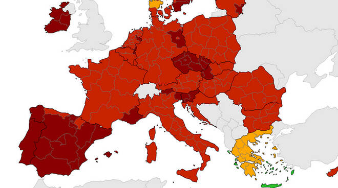 Mappa europea contagi