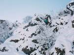 Prima scalata invernale sulla parete nord della Pietra Parcellara 