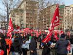 La manifestazione dei Si Cobas dopo gli arresti