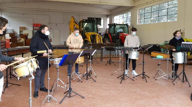 Percussioni del Conservatorio Nicolini a Calendasco