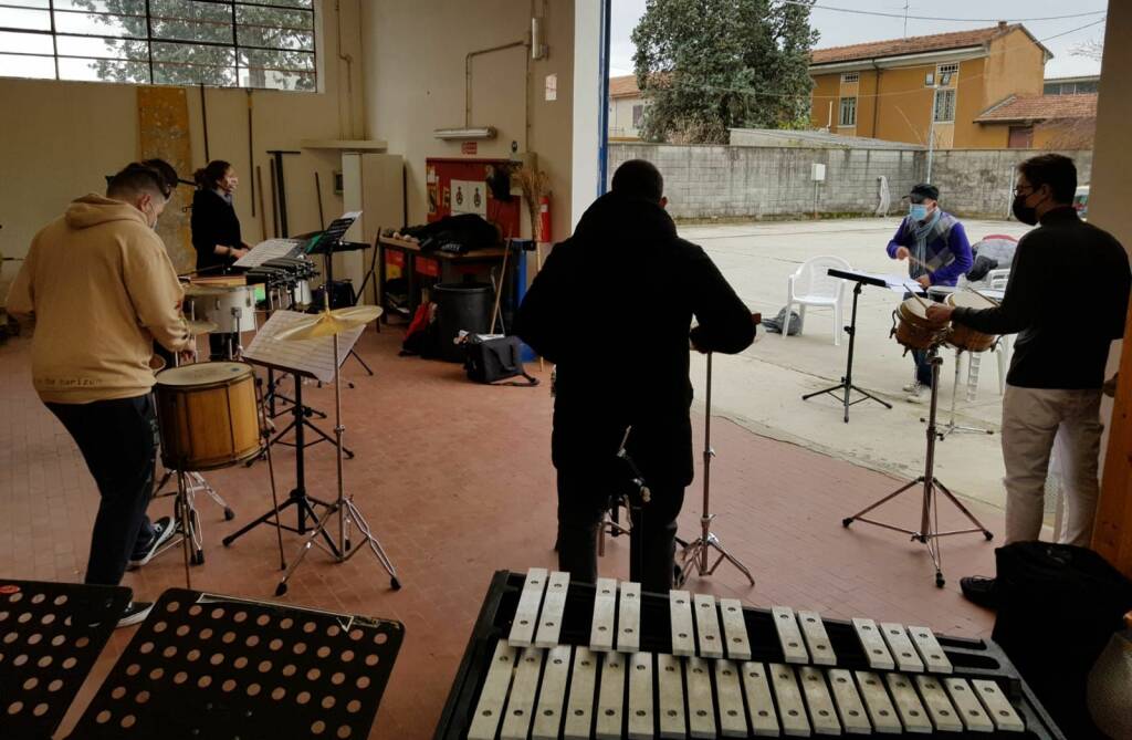 Percussioni del Conservatorio Nicolini a Calendasco