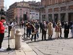 La manifestazione del 25 aprile 2021 in piazza Cavalli