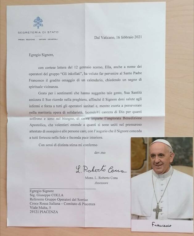 Lettera Papa Francesco Croce Rossa