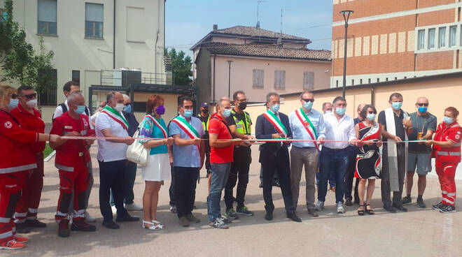 Cadeo, inaugurazione piazzetta del pellegrino