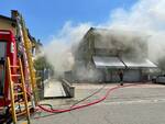 incendio via Emilia Pavese vigili del fuoco