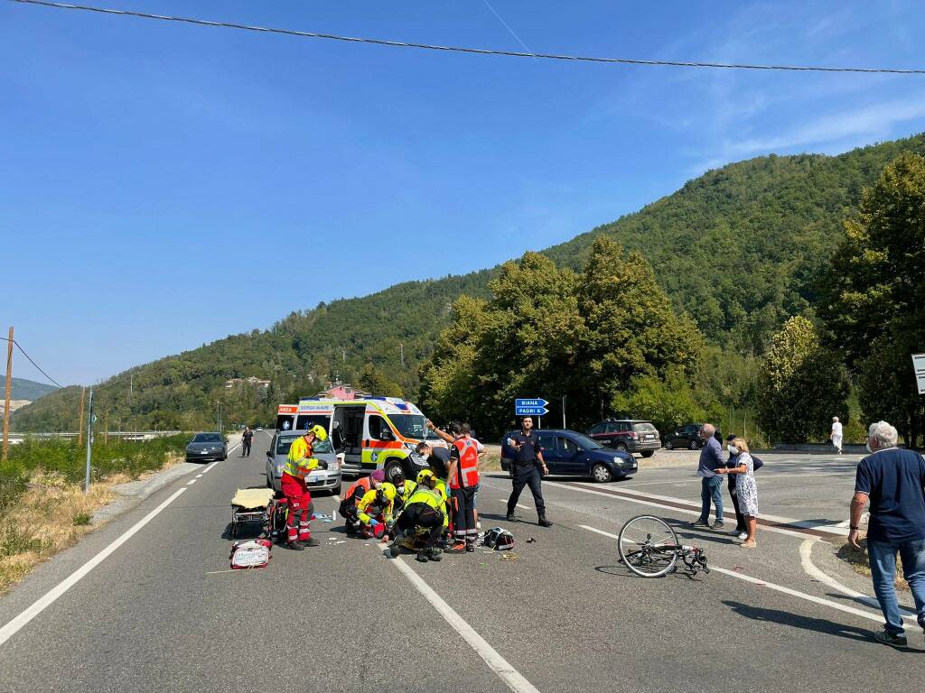 incidente ciclista a Biana
