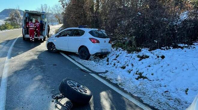 incidente lungo la provinciale