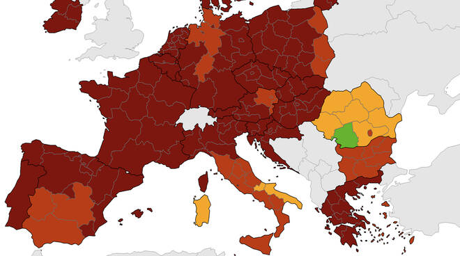mappa contagi europa 23 dicembre