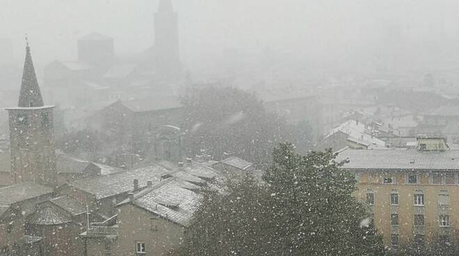 Piacenza sotto la neve