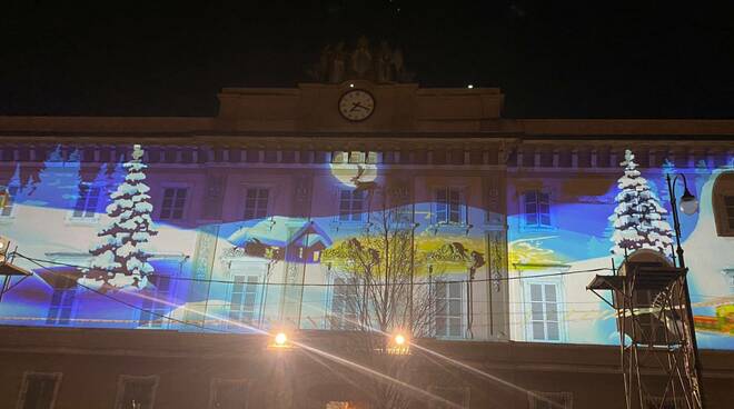 Video mapping di Natale sul palazzo Vescovile