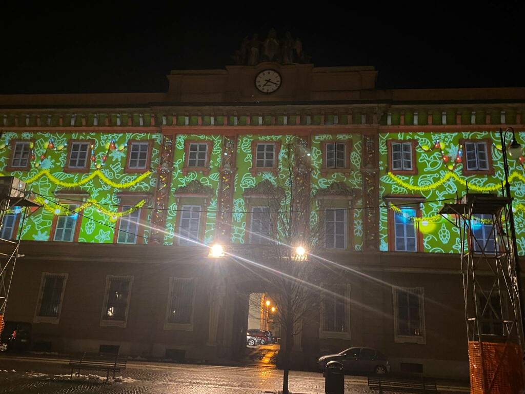 Video mapping di Natale sul palazzo Vescovile