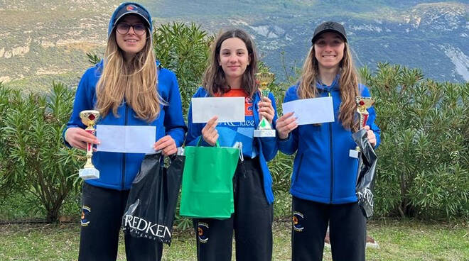 Nella foto, da sinistra Marisol Dalla Pietà, Beatrice Naturani e Martina Barbiero (Cadeo Carpaneto) premiate a Dro