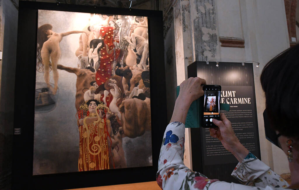 Klimt. L’opera ricostruita (foto Del Papa)