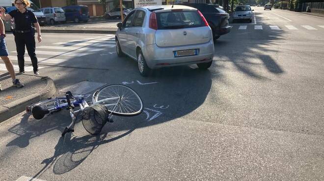 scontro bici auto san nicolò