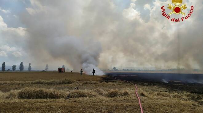 incendio campo di grano