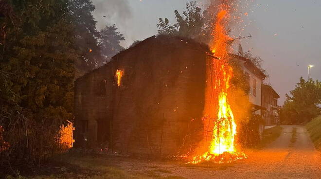 incendio casa Rottofreno