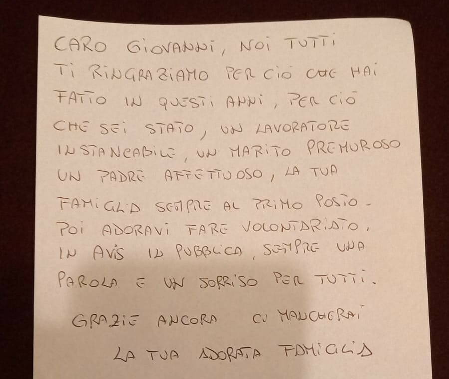 Ferraroni lettera