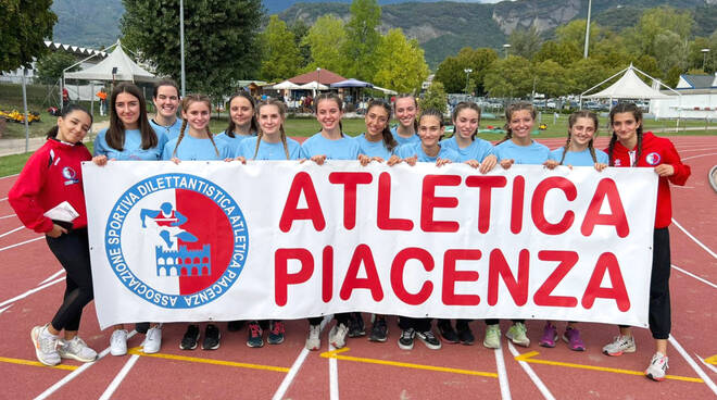 La squadra allieve dell'Atletica Piacenza