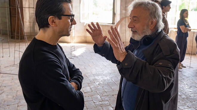 Luigi Lo Cascio e Gianni Amelio sul set (foto di Claudio Iannone)