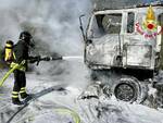 camion in fiamme lugagnano