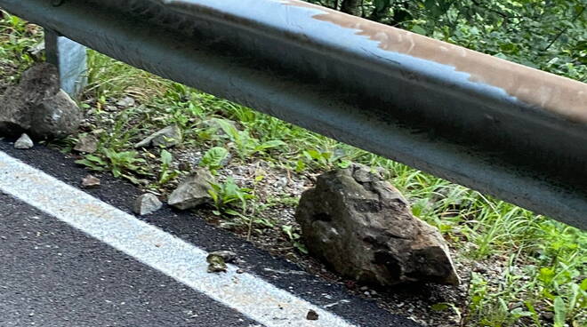 ciclista colpito da massi Val D'Aveto