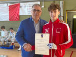 Valentino Monaco, consegna diploma di campione italiano Under 14