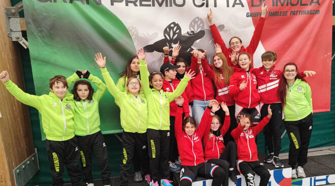 Gli atleti di Piace Skaters e Green Team