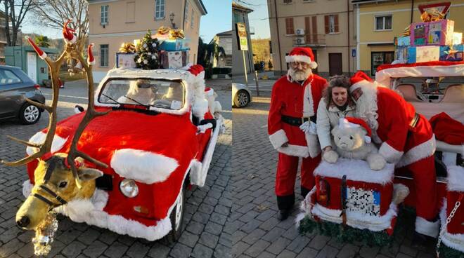 autoslitta Babbo Natale