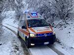 ambulanza pubblica assistenza valtrebbia neve