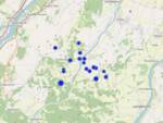 mappa terremoti parmense 20 feb